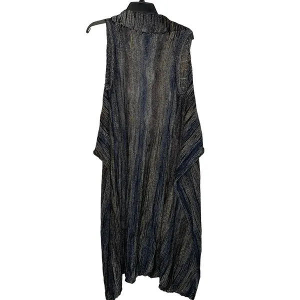BKE Long Open Cardigan Sweater Size Small Multi Color Striped Womens‎ Sleeveless - Image 5
