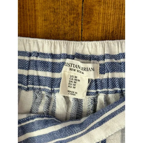 Christian Siriano Womens Striped Linen and Cotten Pants Size‎ M - Image 2