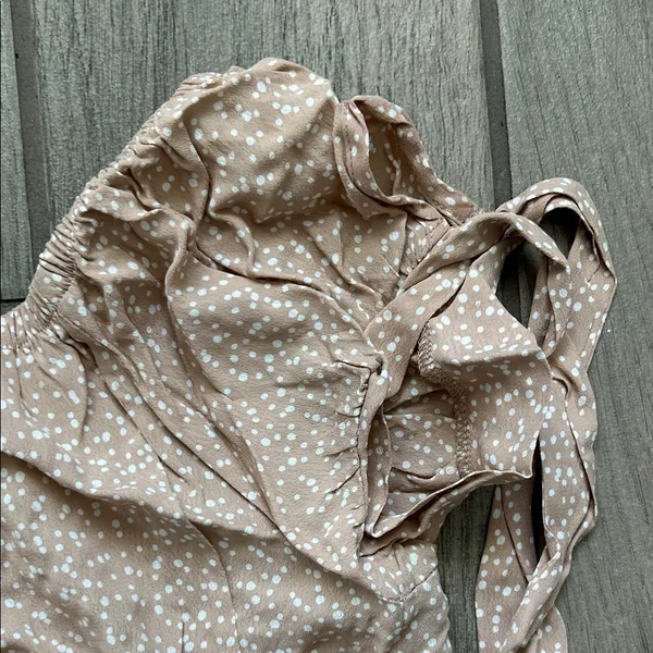 Flynn Skye Tan Polka Dot Dress - Image 3