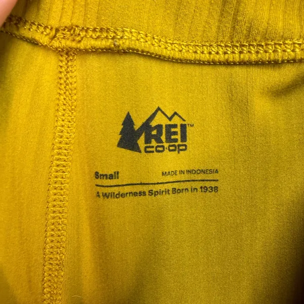 REI Co-op Leggings Womens Small Gold Ribbed Gorpcore Athleisure Hiking Trekking - Image 3