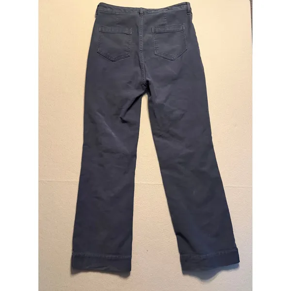 Quince Stretch Knit Wide Leg Pants Deep Navy Blue High Rise Women Size 8 - Image 10