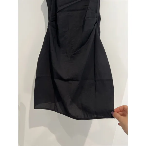 NWT Choosy Sleeveless Black Mini Dress Size 0 Deep VNeck Tie Waist Crosby Street - Image 10