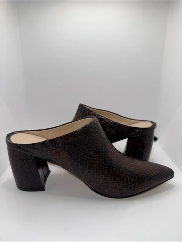 Marc Fisher Ragni Mules Snakeskin Print Women’s Size 7.5 - Image 4