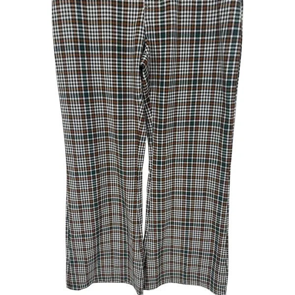 Free People Women's Plaid Wide Leg High Rise Trouser Pants Size 6 Boho Preppy‎ - Image 8