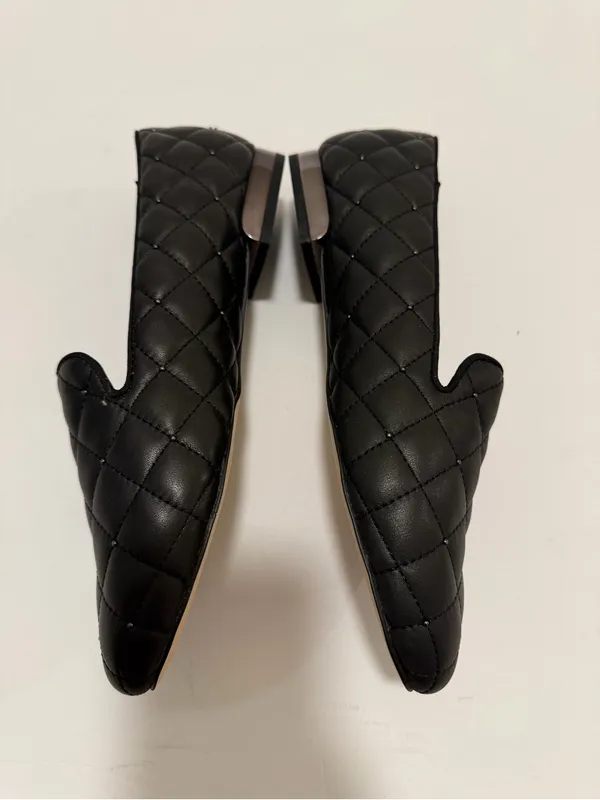 TALBOTS Ryan Stud Quilted Loafer Black Size 9 - Image 2