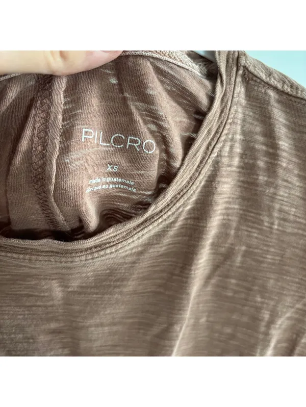 Anthropologie Pilcro EUC Women's 100% Cotton Brown Short Sleeve Tee Size XS - Image 3