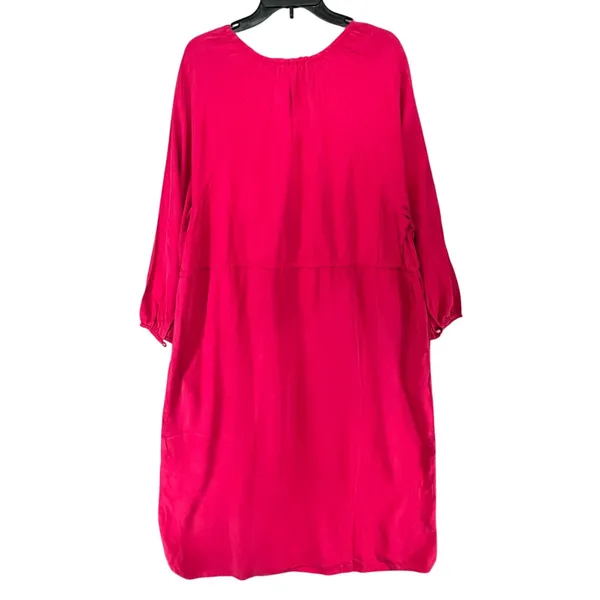 Everlane Tencel Gathered Maxi Dress L Pink Button Modest Oversized Quiet Luxury‎ - Image 5