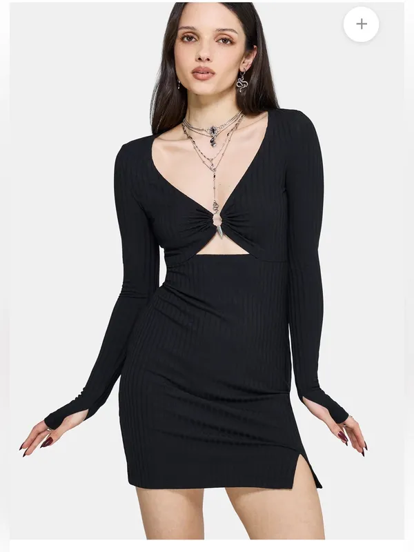 Disturbia Eastwick Gothic Cut Out Bodycon Mini Dress Size 6 NWT - Image 2