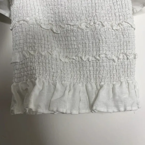 Reformation Millet Tube Top White Womens Small Linen - Image 11