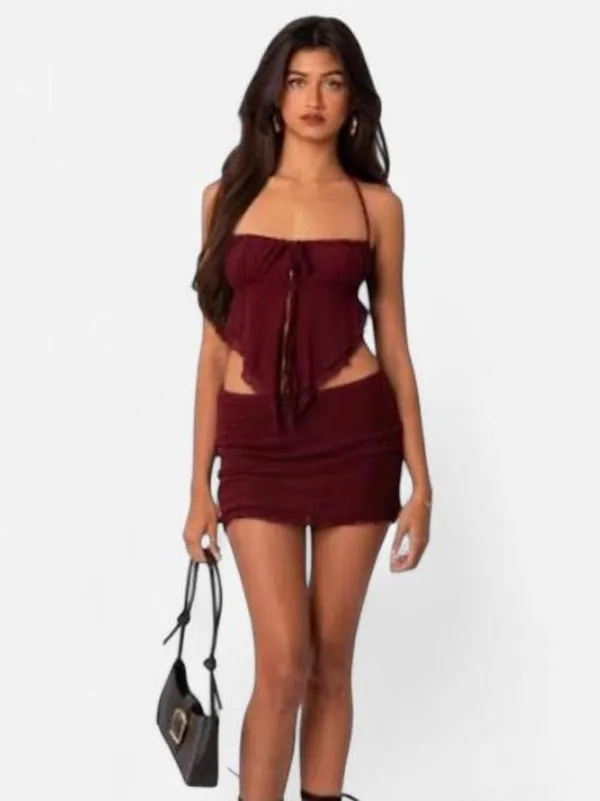 Edikted red ruffle top  - Image 2