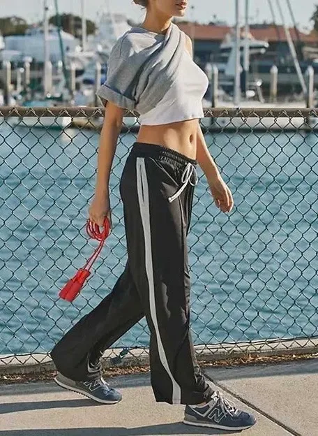 Anthropologie Daily Practice Side-Stripe Track Pants, Size XL - Image 3