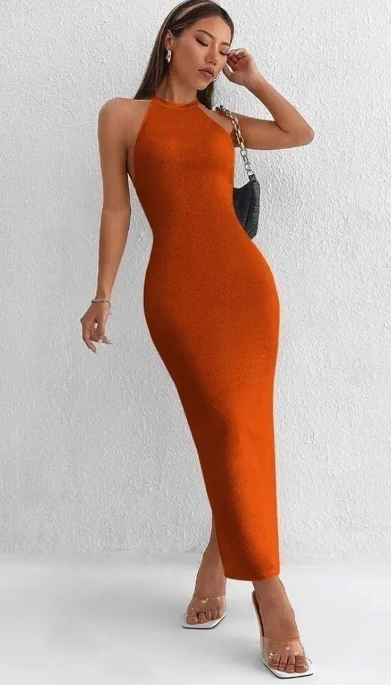 SheIn Orange Dress - Image 5