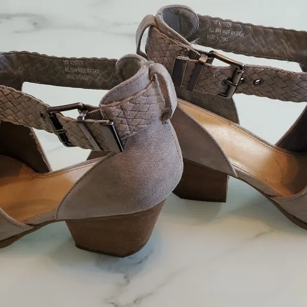 Cato Light Gray Suede Ankle Booties - Image 4