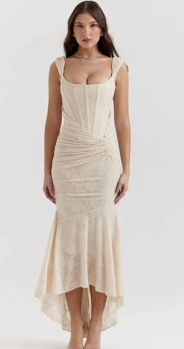 Lemalaya Lace Black Dress - Image 3