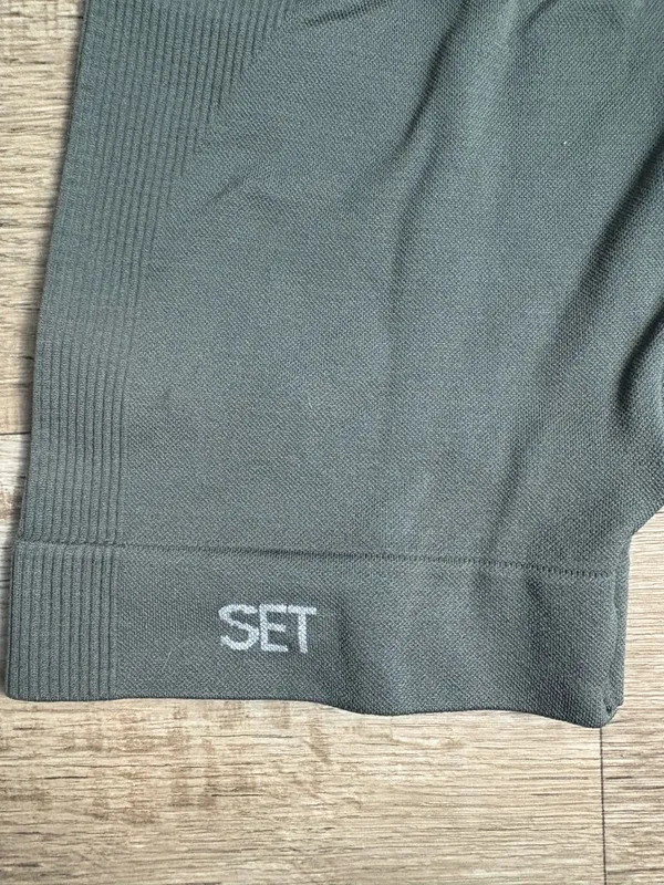 SET active Sculptflex High-Waist Seamless Biker Green Shorts Sz XS - Image 5