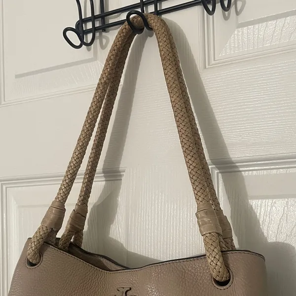 Tory Burch Light Brown Leather Mcgraw/Taylor Hobo Slouchy Bag - Image 3