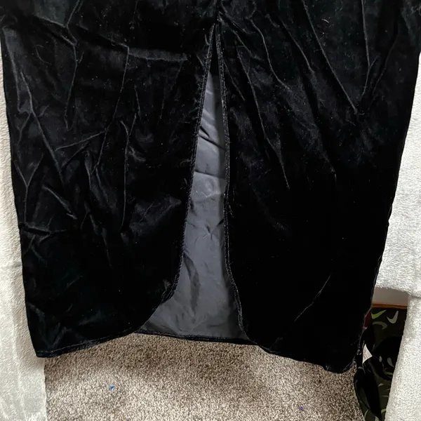 Vintage Black Lace Evening Gown Dress Gothic Victorian Dark Romance Witchy Y2K 8 - Image 4