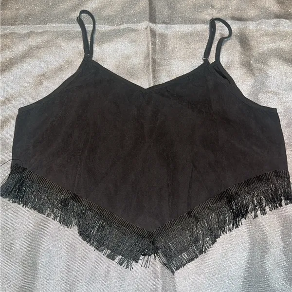 SHEIN Black Asymmetrical Embellished Camisole - Image 2