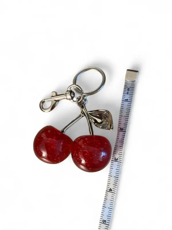 NWOT Red Cherry Keychain Bag Charm - Image 3