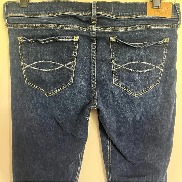 Abercrombie & Fitch Womens 6 W28‎ Dark Wash Straight Leg Stretch Jeans Blue - Image 13