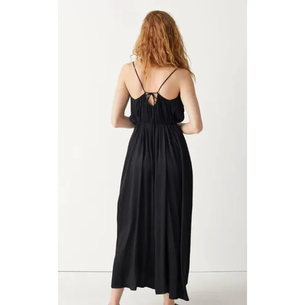 NWT & Other Stories Strappy Tassel Tie Maxi Dress Black sz. 2 - Image 3