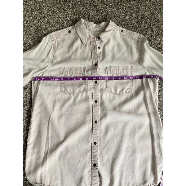 Express Casual Button Down Shirt Blush Pink Size Small - Image 5