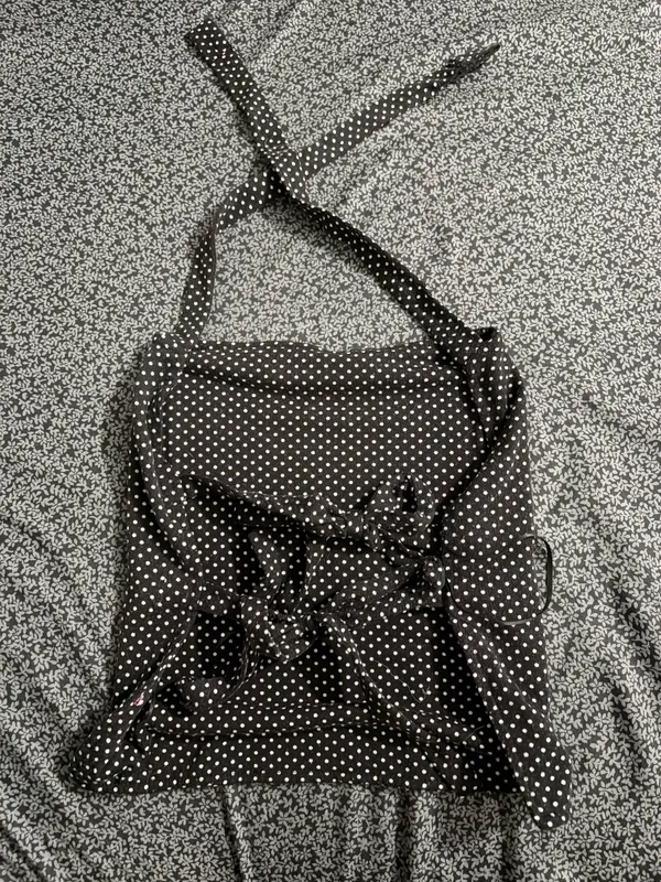 Edikted Top Open Back Tie Black Halter - Image 3