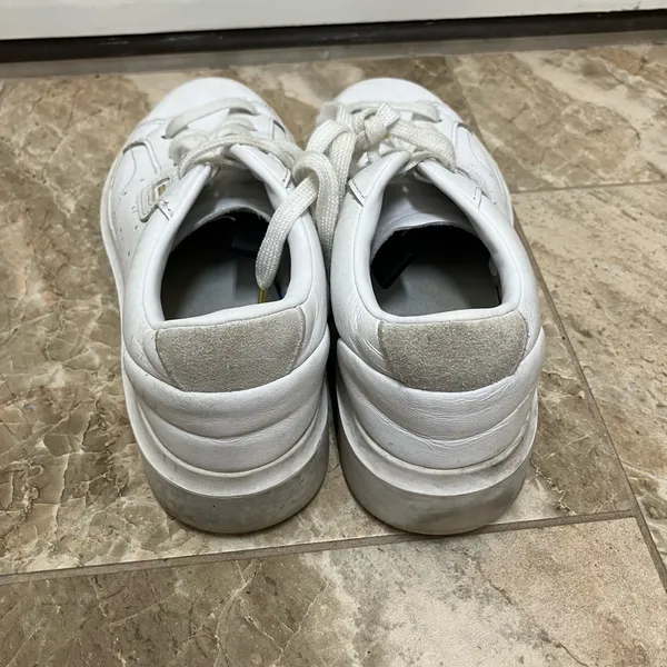 Adidas sleek super platform white sneakers. - Image 3