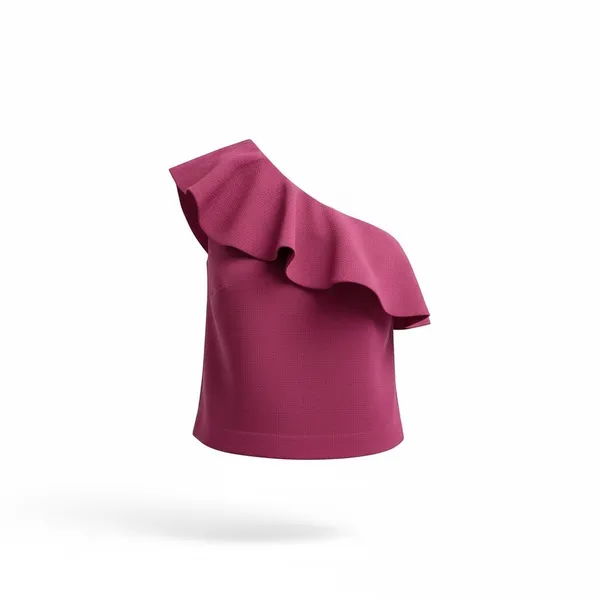 SÉZANE Elea One Shoulder Blouse, Magenta, FR40/US8 - Image 14