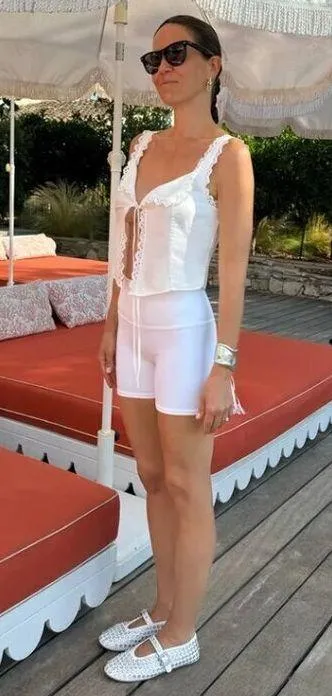 HOUSE OF CB Amber Lace Trim Top in White Size Small - Image 3
