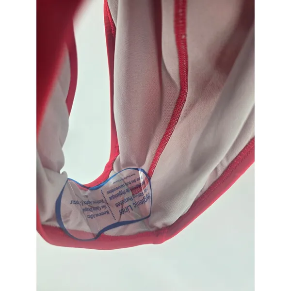 Speedo One Piece Swimsuit Womens 26 Red Blue Colorblock Flyback Strappy Training - Image 3
