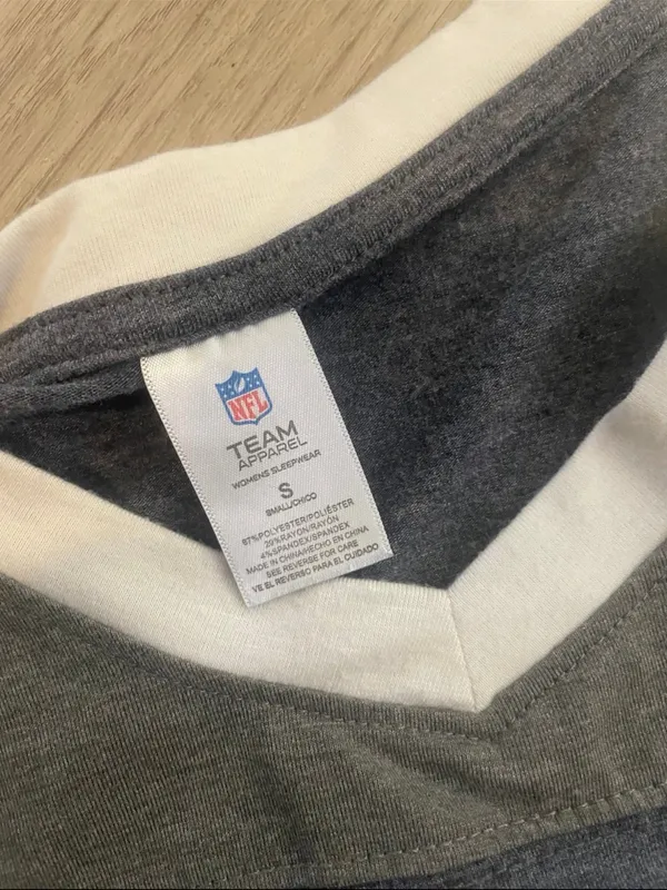 NFL Girls Gray & Teal Miami Dolphins Short Sleeve V-Neck Tee - Image 3