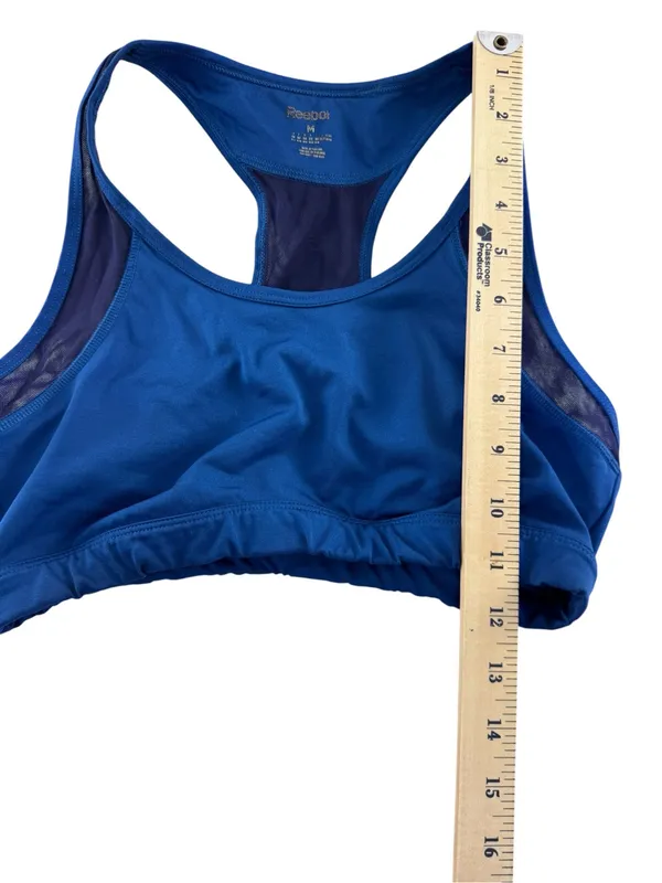 Reebok Royal Blue Racerback Athletic Sports Bra - Image 5