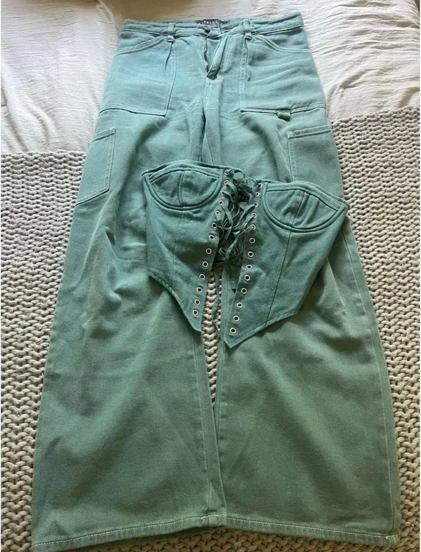 Lioness by Princess Polly Miami Vice Matching Set Cargo Pants and Corset Top - Image 2