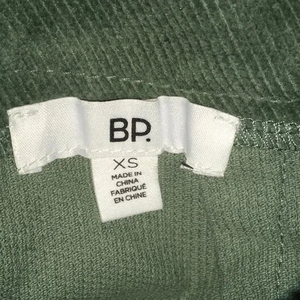 BP Nordstrom XS Green Scallop Waist Wide Leg Corduroy Crop Pants Cords Pant v6x - Image 6