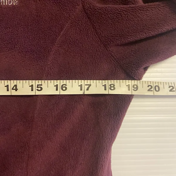 COLUMBIA Womens‎ Benton Springs Full Zip Fleece Jacket Burgundy Size S Small - Image 8