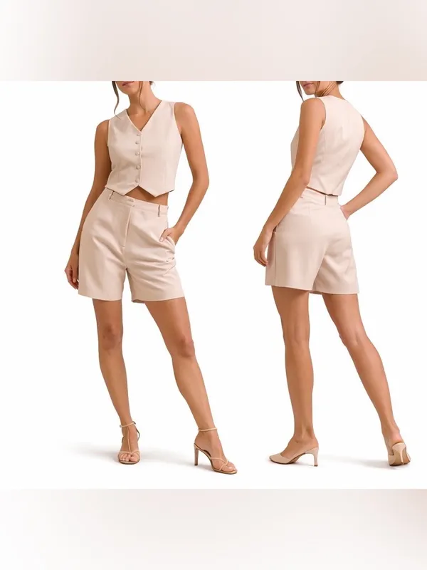 Women’s 2-Piece Vest & Shorts Set – Chic Summer Outfit - Image 3