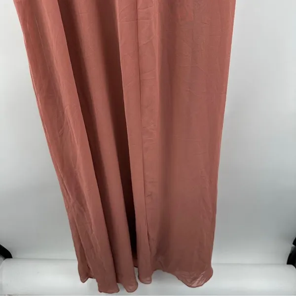 Birdy Grey Kira Chiffon One Shoulder Bridesmaid Maxi Dress Chiffon Desert Rose S - Image 9