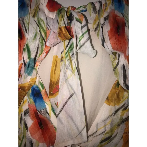 Wedding Guest Dress Size 0 Alice Olivia Mel Open Back High-Low Exotic Poppy Maxi - Image 6