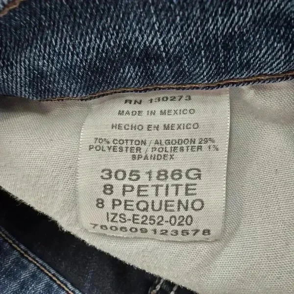 Lee Blue Relaxed‎ Fit Denim Jeans Pants 8 Petite - Image 7