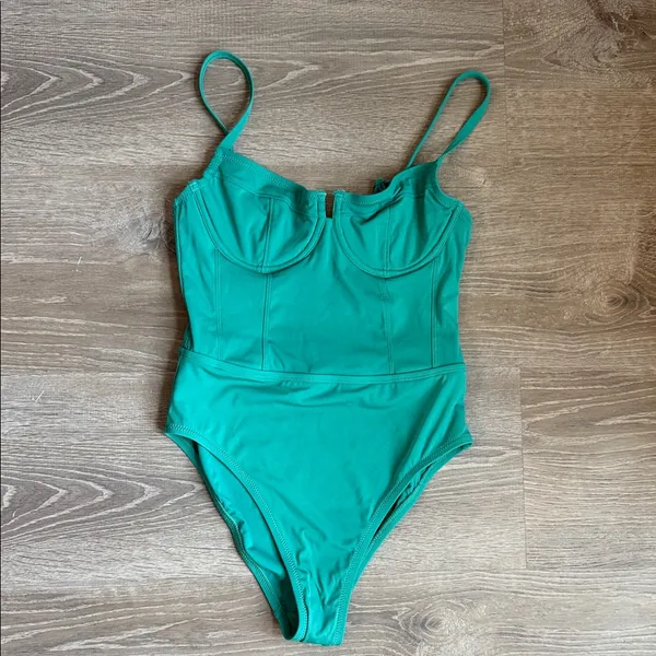 NEW Solid & Striped The Veronica One Piece swimsuit in a teal Small - Image 2
