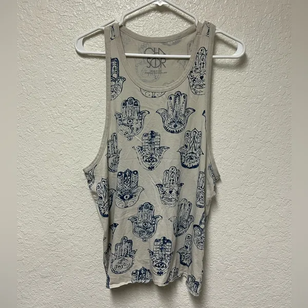 3/$15 LAST CHANCE! CHASER Hamsa Hand of Fatima Graphic Tank Top - Image 16