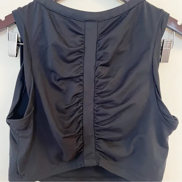 Free People Movement Upper Hand Crop Top in Black Sleeveless Size Large Slim Fit - Image 6