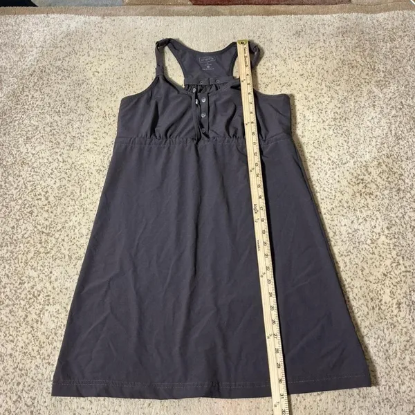 Athleta Gorpcore Racerback Mini Dress Brown Button‎ Front Drawstring Sz 2 221738 - Image 5