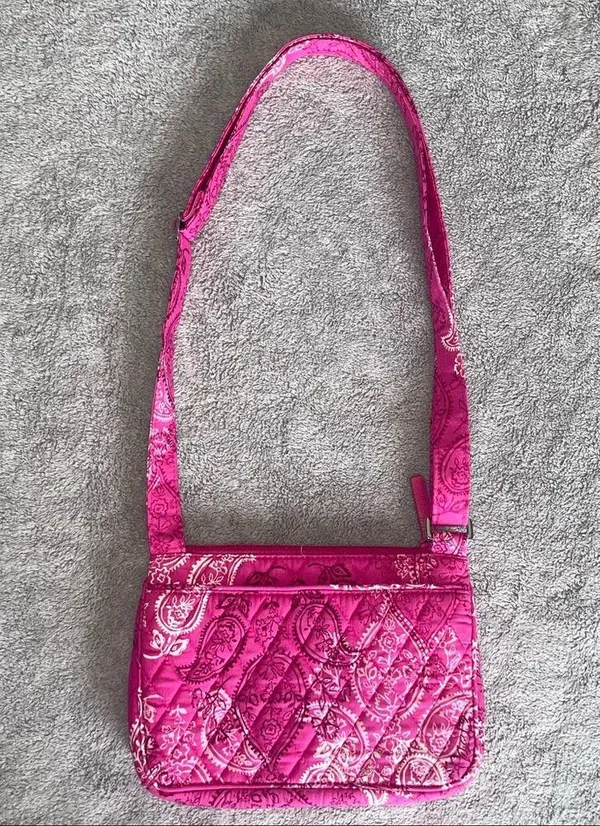 NWOT VERA BRADLEY Pink Paisley Print Crossbody Purse - Image 4