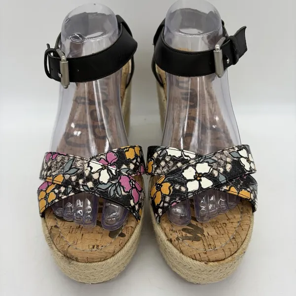 Sam Edelman Womens 10 Sandals‎ Destin Wedge Espadrille Floral Platform Shoes - Image 3