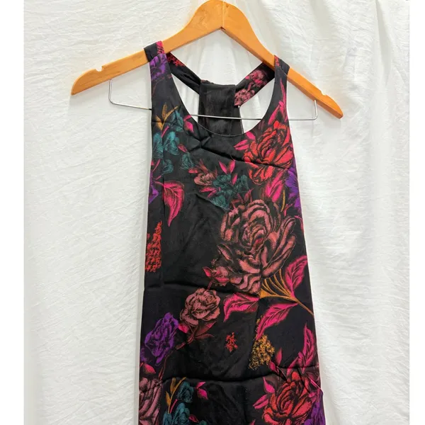 Alice + Olivia‎ Liz Back-Twist Keyhole Dress Small Rose Garden Spring Summer - Image 5