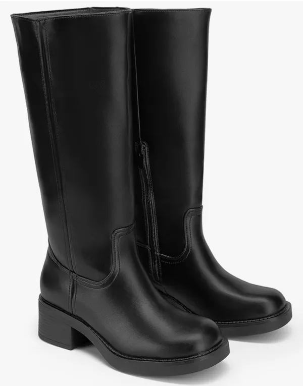 Amazon DREAM PAIRS Women's Square Toe Platform Chunky Block Heel Knee High Riding Boots - Image 2