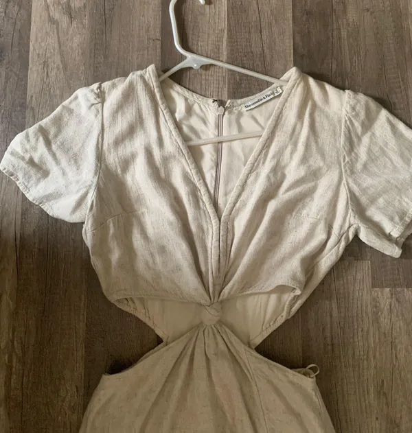 Abercrombie Side Slit Midi Tie Dress - Image 3