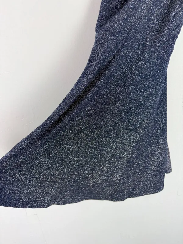 NWT Lulus You Glow Girl Silver and Navy Blue Backless Skater Dress Size XS NEW - Image 5